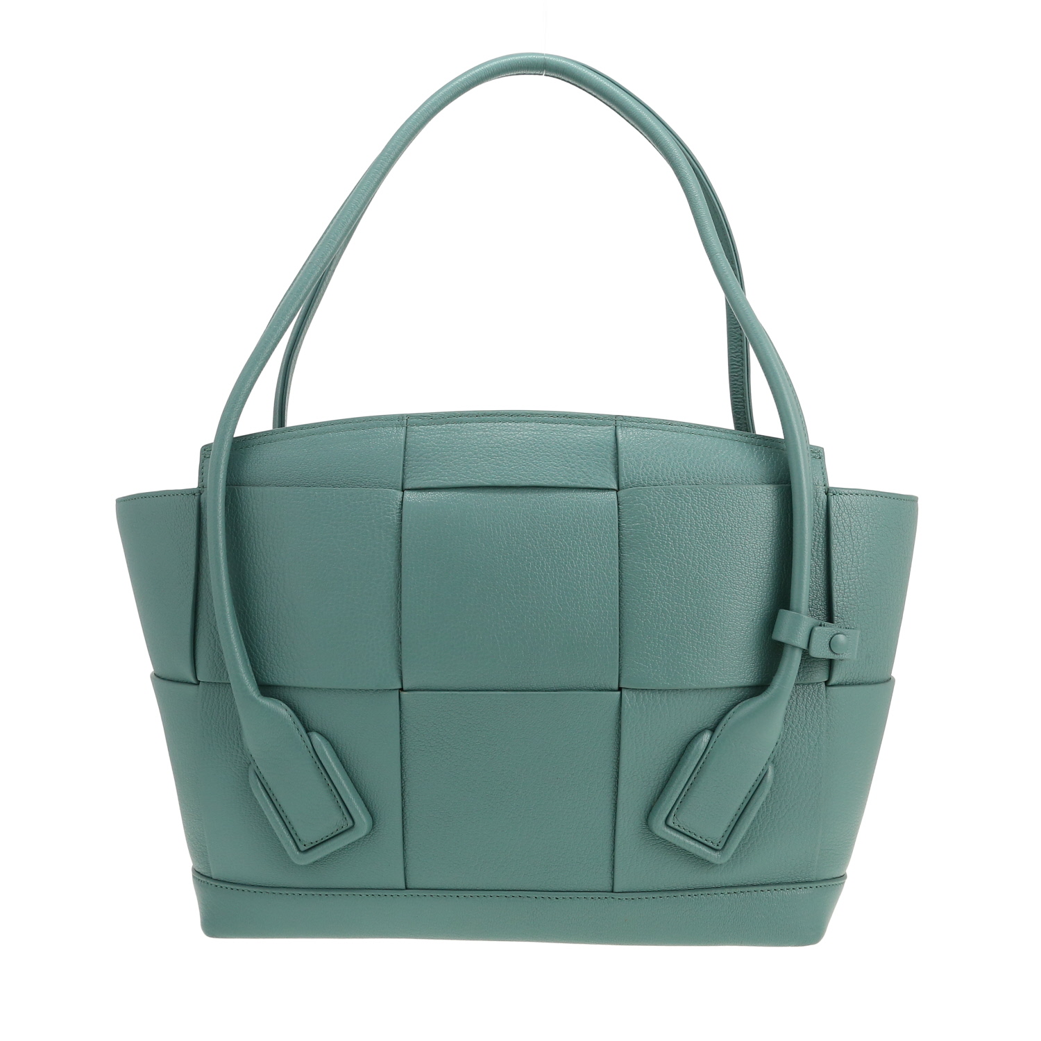 Bottega Veneta Arco handbag in blue intrecciato leather - Detail D4
