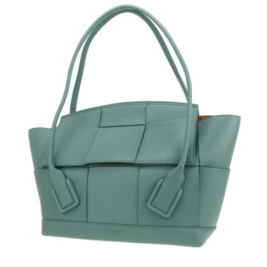 Sac à main Bottega Veneta  Arco en cuir intrecciato bleu