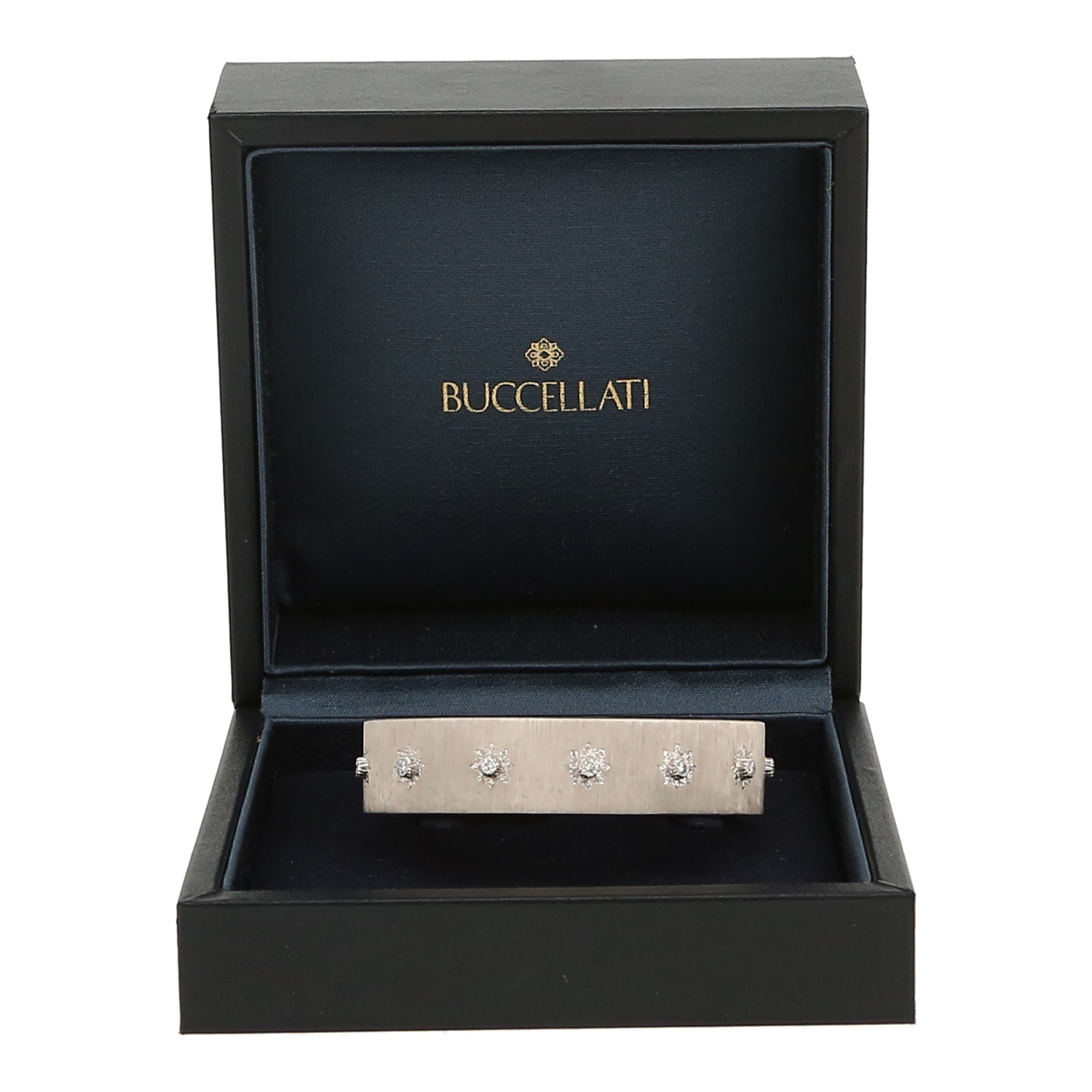 Bracelet Buccellati Macri Classica en or blanc et diamants - Detail D2