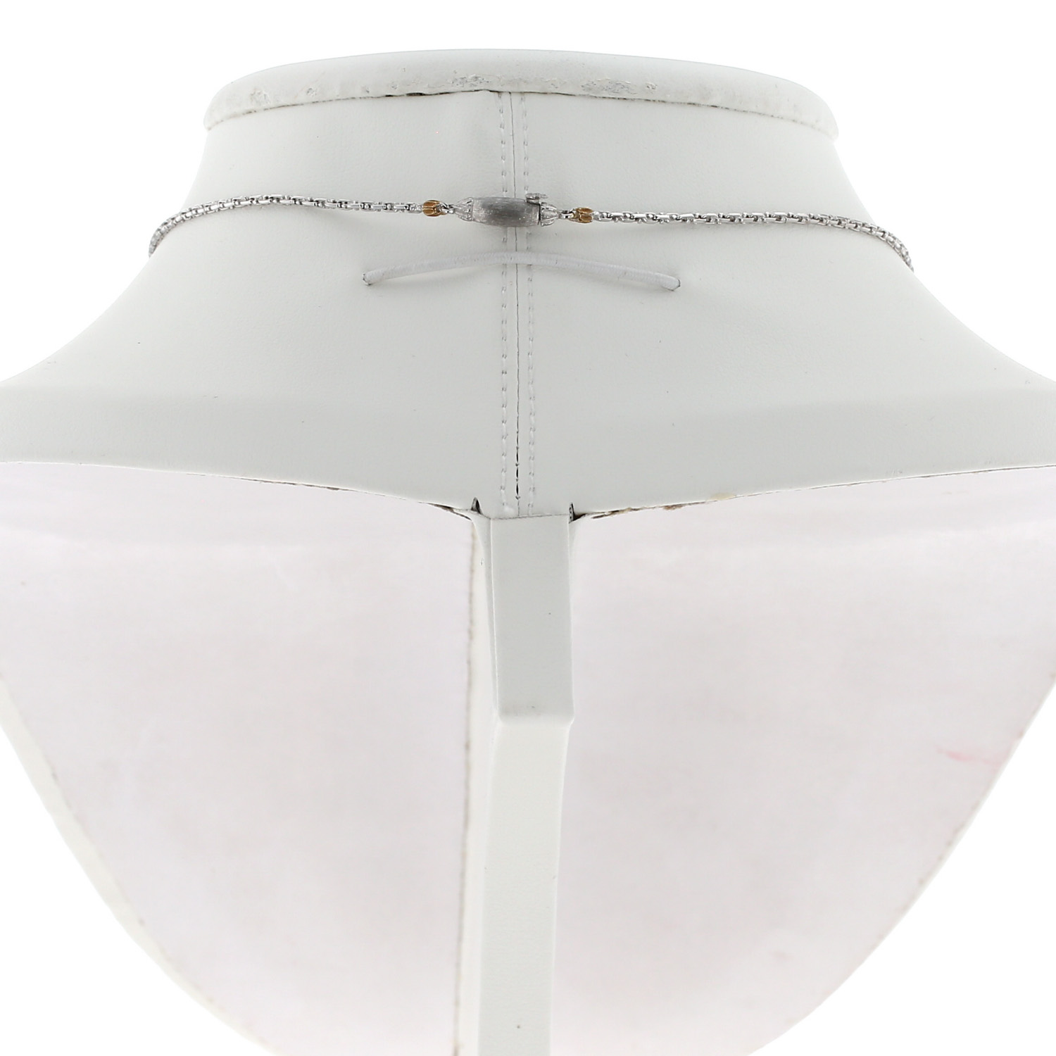 Collier Buccellati Eternelle Rombi en or blanc, or jaune et diamants - Detail D4