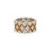 Buccellati Tulle Parigi ring in yellow gold, white gold and diamonds - 00pp thumbnail