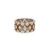 Buccellati Tulle Parigi ring in yellow gold, white gold and diamonds - 360 thumbnail