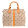 Bolso bandolera Louis Vuitton  Speedy 25 en lona Monogram revestida beige y cuero natural - Detail D4 thumbnail