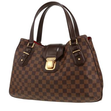Sac à main Louis Vuitton  Griet Mirage en toile damier ébène et cuir marron