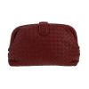 Bottega Veneta  The Lauren pouch  in burgundy intrecciato leather - Detail D4 thumbnail