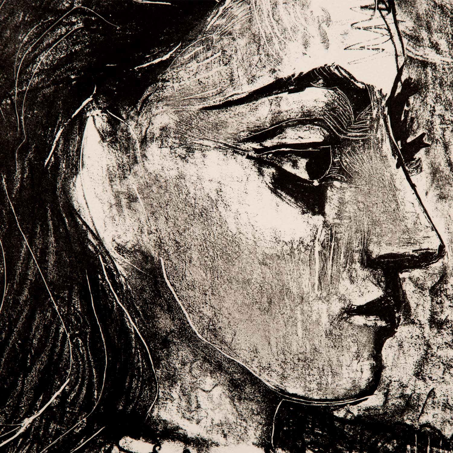 Pablo Picasso (1881-1973), Buste au corsage à carreaux (Bust with Check Cloth Blouse) - 1958 - Detail D2