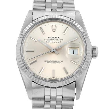 Montre Rolex Datejust en acier et or blanc 14k Ref: Rolex - 16014  Vers 1987