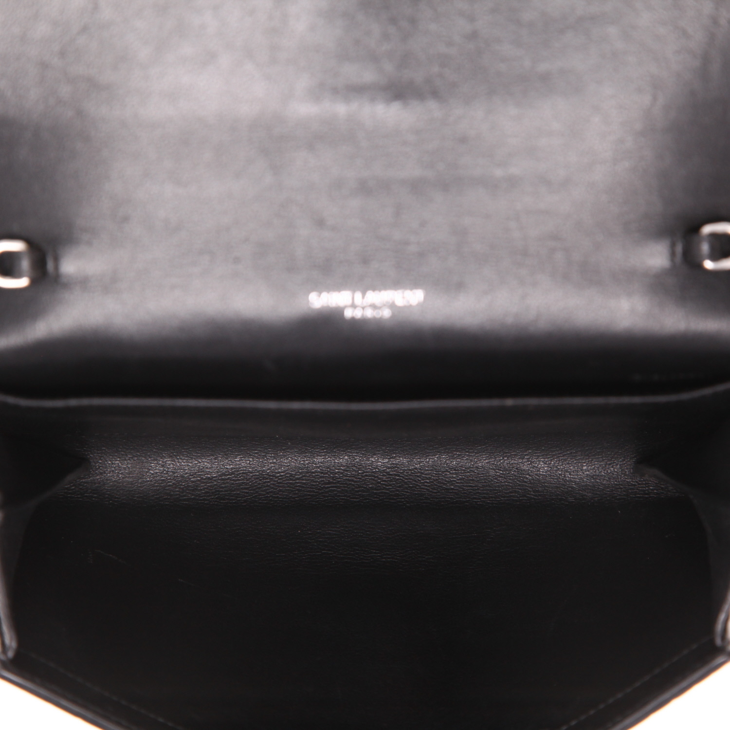 Saint Laurent  Uptown shoulder bag  in black leather - Detail D3