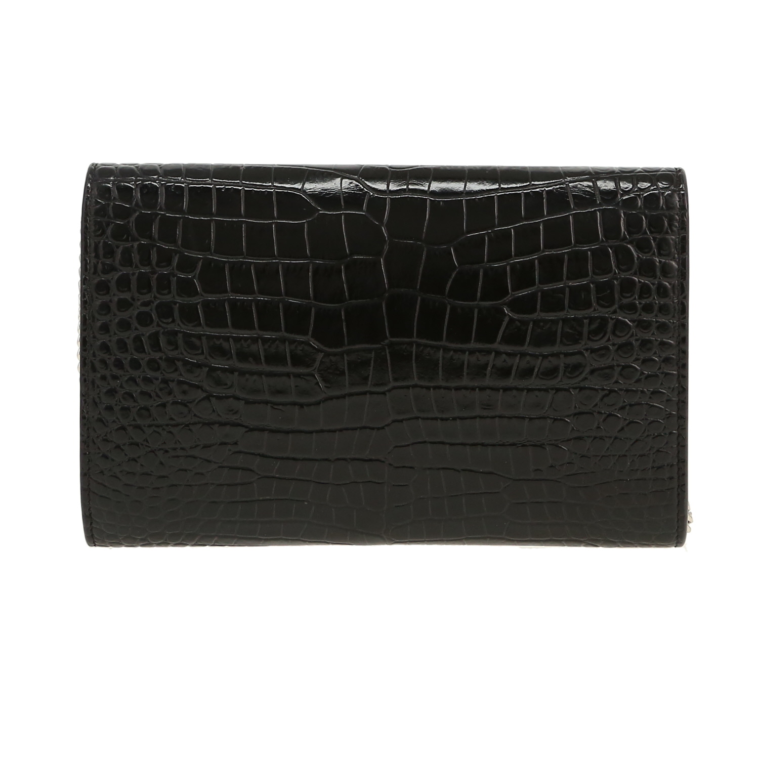 Saint Laurent  Uptown shoulder bag  in black leather - Detail D4