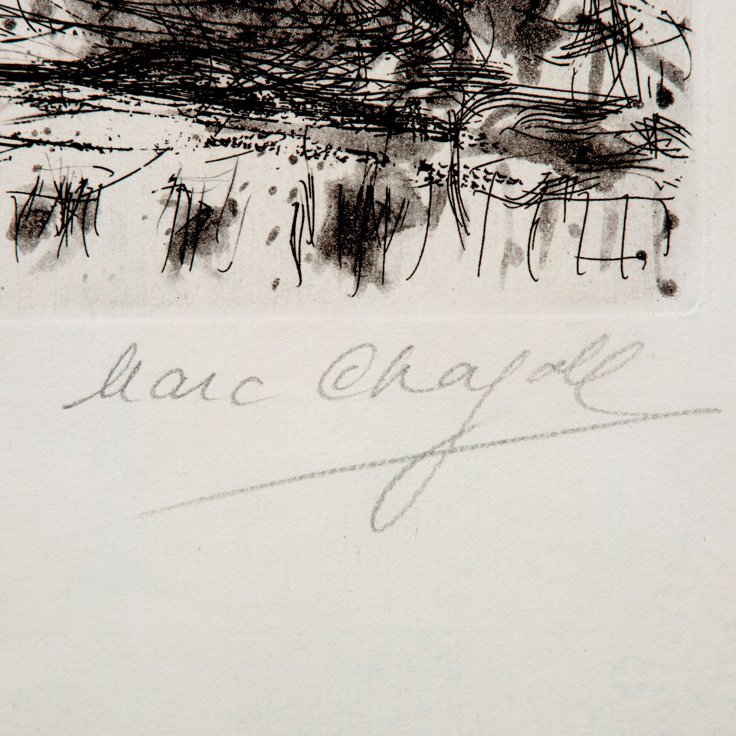 Marc Chagall (1887-1985), Violoniste amoureux - 1967 - Detail D3