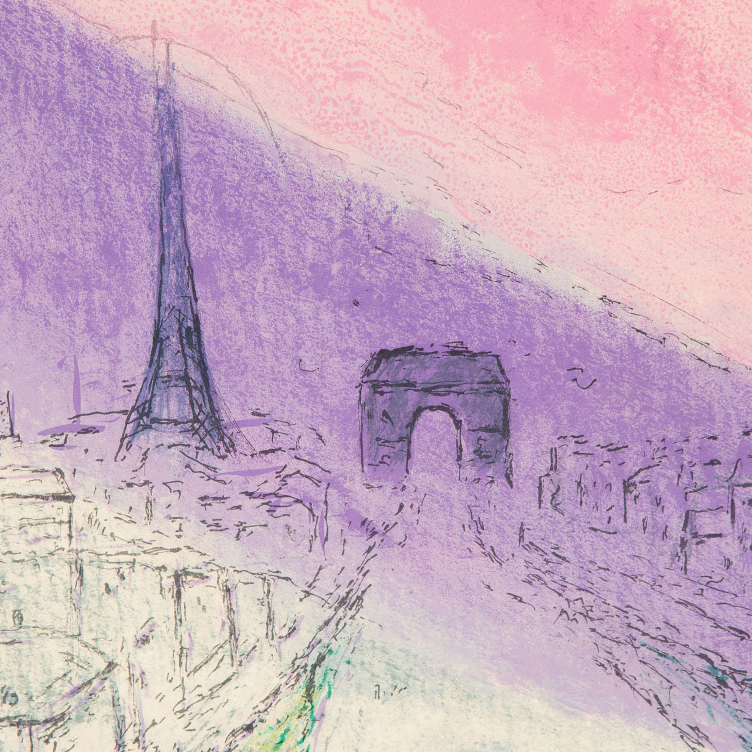 Marc Chagall (1887-1985), Les Champs-Elysées - 1954