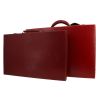 Hermès  Vintage suitcase  in burgundy box leather - 00pp thumbnail