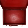 Hermès  Vintage suitcase  in burgundy box leather - Detail D5 thumbnail