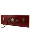 Hermès  Vintage suitcase  in burgundy box leather - Detail D9 thumbnail