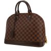 Sac à main Louis Vuitton  Alma moyen modèle  en toile damier ébène et cuir marron - 00pp thumbnail