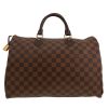 Sac à main Louis Vuitton  Speedy 35 en toile damier ébène et cuir marron - Detail D4 thumbnail