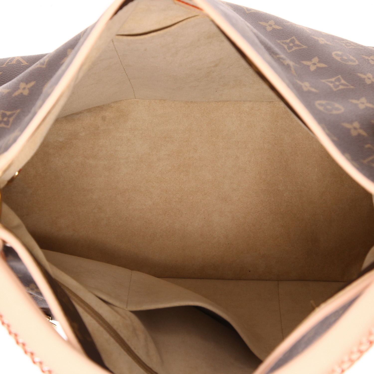 Sac à main Louis Vuitton  Artsy moyen modèle  en toile monogram marron et cuir naturel - Detail D3