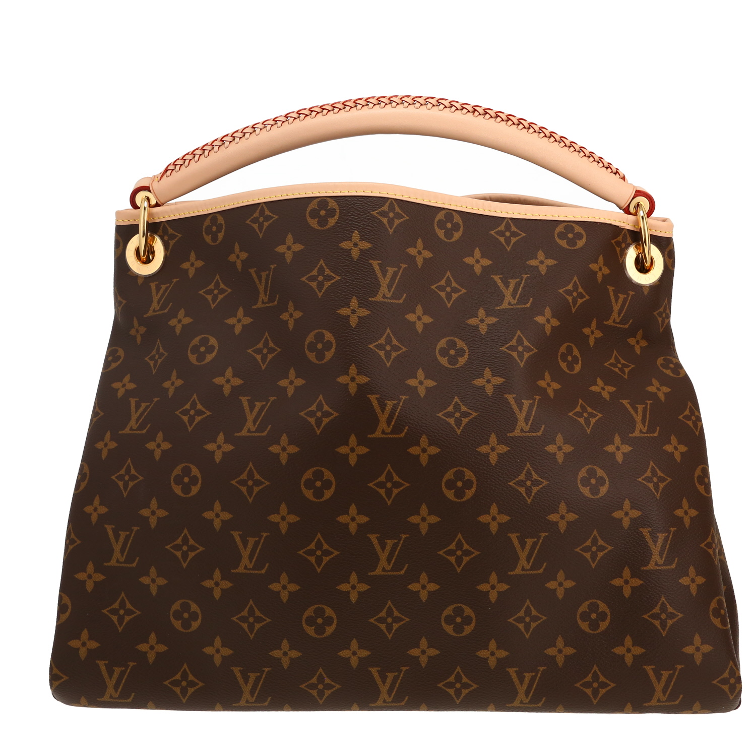 Borsa Louis Vuitton  Artsy modello medio  in tela monogram marrone e pelle naturale - Detail D4