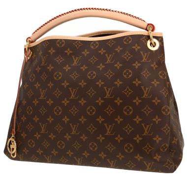 Bolso de mano Louis Vuitton  Artsy modelo mediano  en lona Monogram marrón y cuero natural