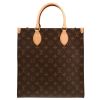 Louis Vuitton  Sac Plat shopping bag  in brown monogram canvas  and natural leather - Detail D4 thumbnail