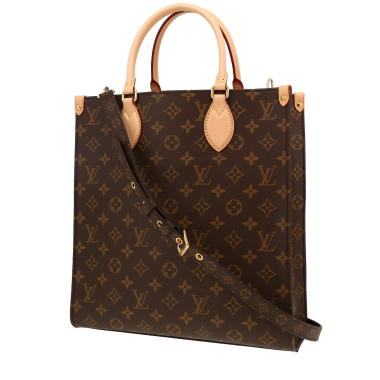 Bolso Cabás Louis Vuitton  Sac Plat en lona Monogram marrón y cuero natural