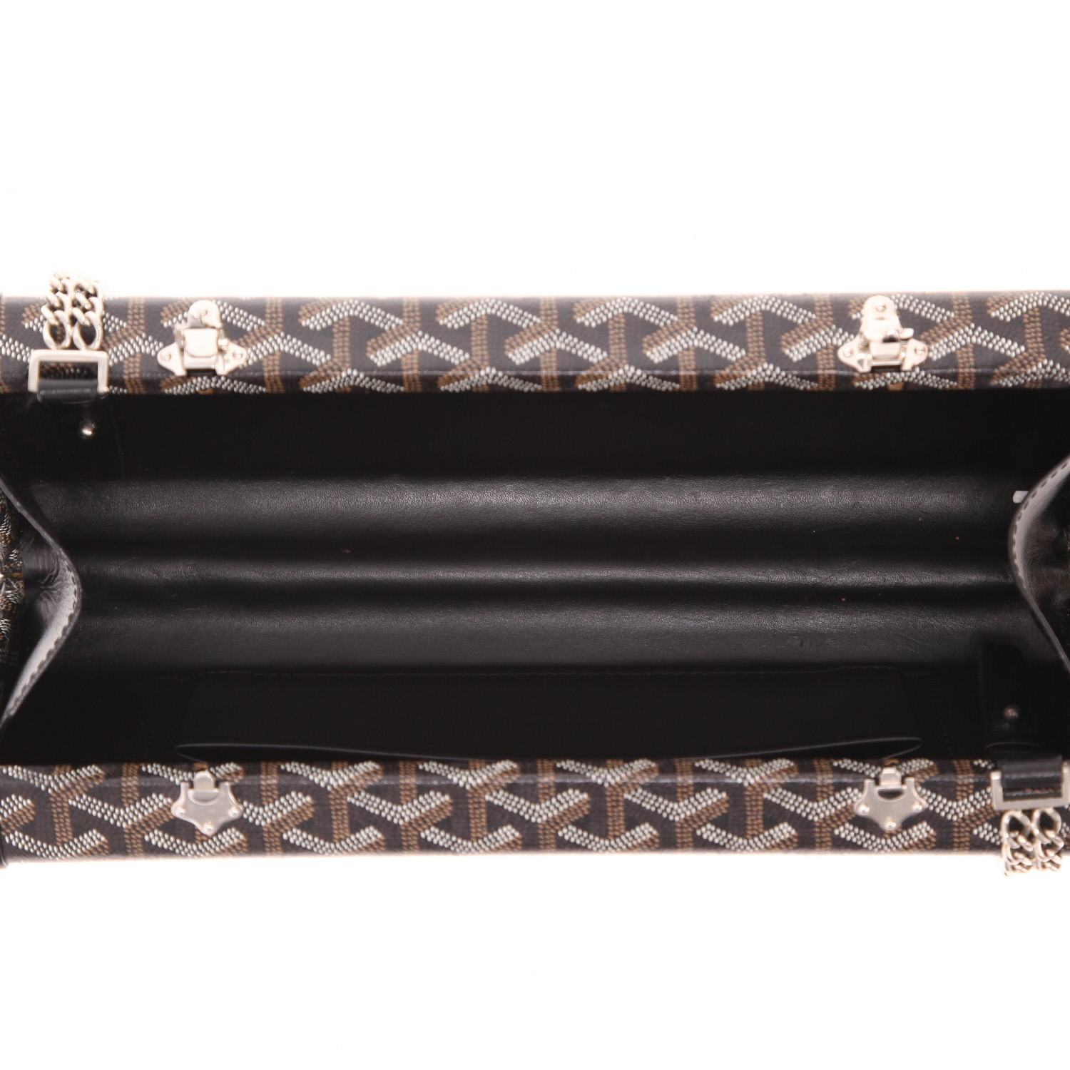 Borsa/pochette Goyard  Saint Honoré Trunk in tela Goyardine e pelle nera - Detail D3