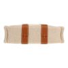 Hermès  Toto Bag - Shop Bag shopping bag  in beige canvas  and gold togo leather - Detail D1 thumbnail