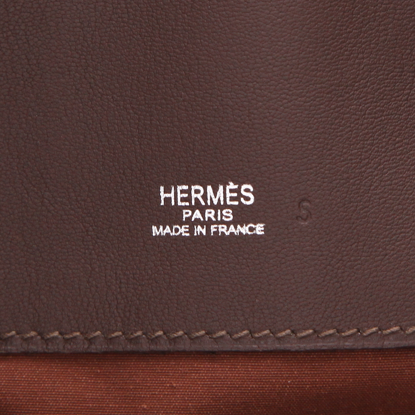 Borsa Hermès  Heeboo in tela beige e pelle marrone - Detail D2