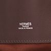 Hermès  Heeboo handbag  in beige canvas  and brown leather - Detail D2 thumbnail