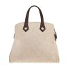 Sac à main Hermès  Heeboo en toile beige et cuir marron - Detail D4 thumbnail