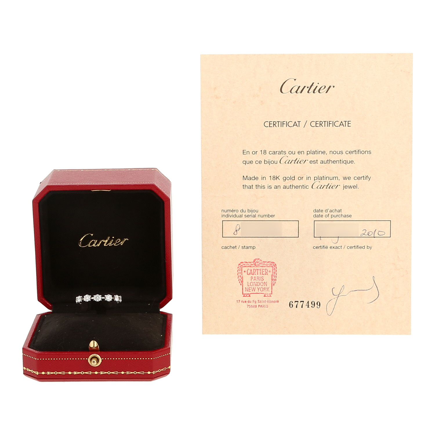 Anello Cartier Meli Melo in platino e diamanti - Detail D2