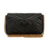 Borsa a tracolla Gucci  GG Marmont mini  in pelle trapuntata nera - Detail D4 thumbnail