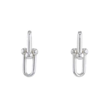Paire de boucles d'oreilles Tiffany & Co City HardWear large en argent