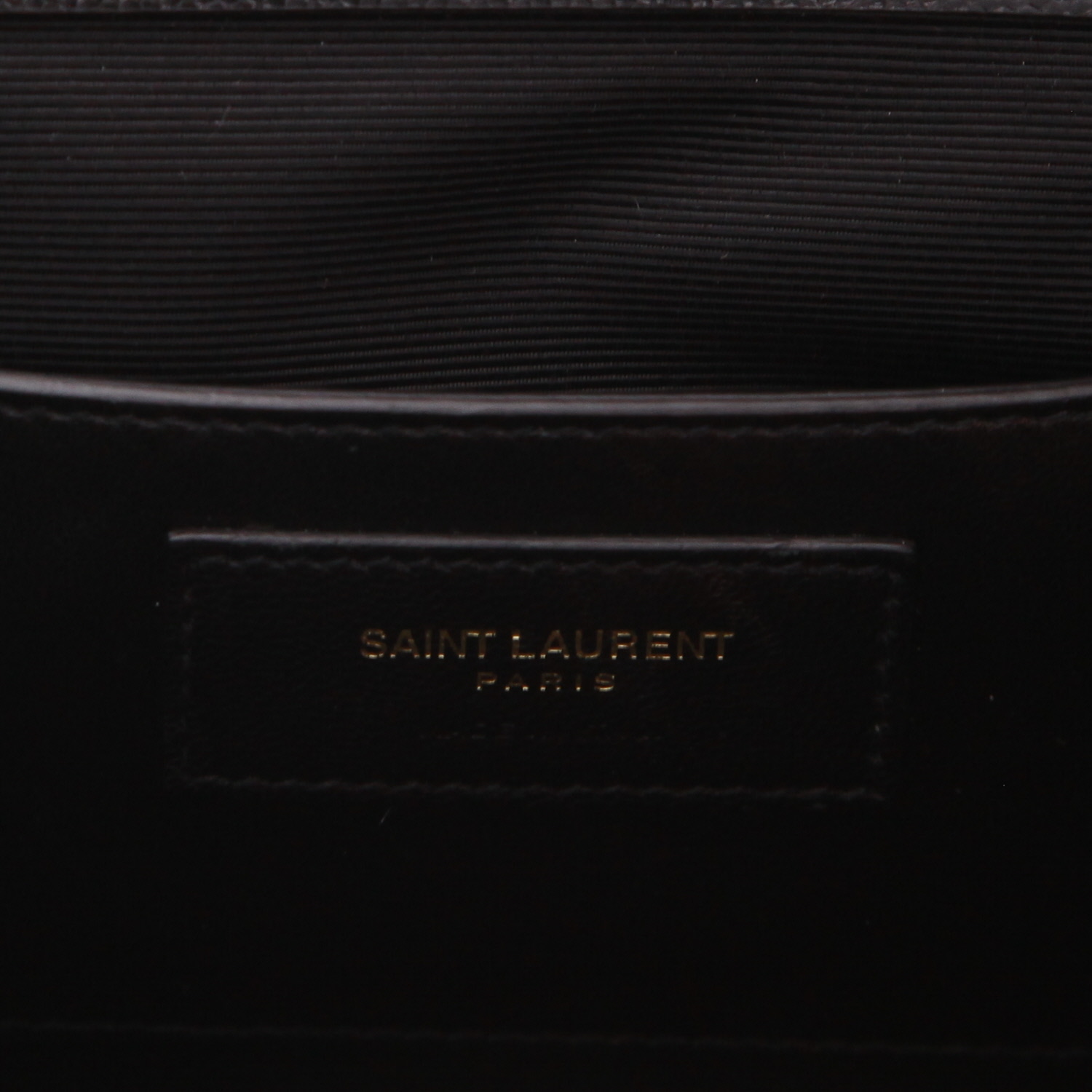 Saint Laurent  Envelope medium model  shoulder bag  in black grained leather - Detail D2
