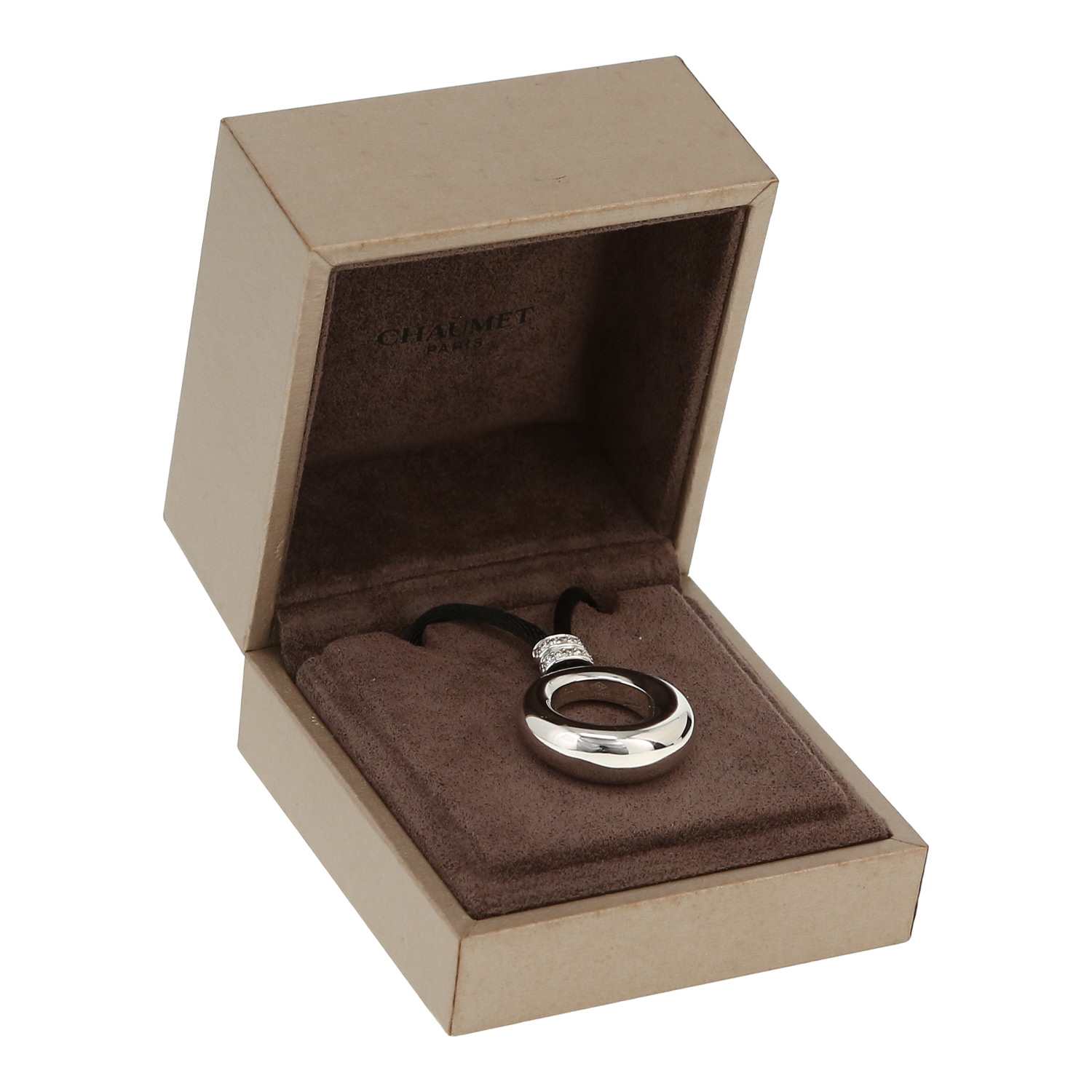 Ciondolo Chaumet Anneau in oro bianco e diamanti - Detail D2