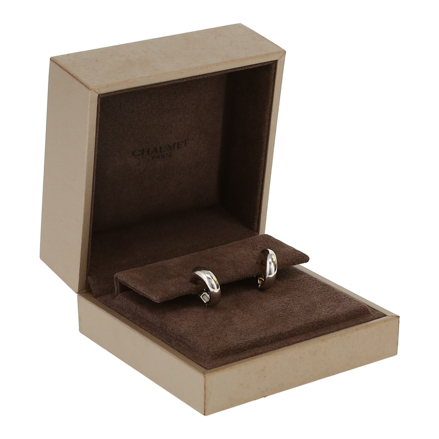 Paire de créoles Chaumet Anneau en or blanc - Detail D2