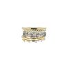 Articulated David Yurman Narrow ring in yellow gold, silver and diamonds - 360 thumbnail