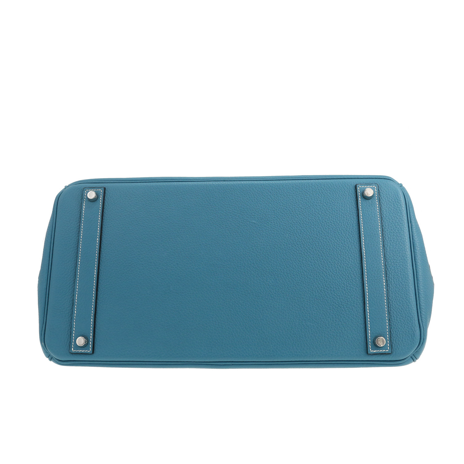 Hermès  Birkin 40 cm handbag  in blue jean togo leather - Detail D1