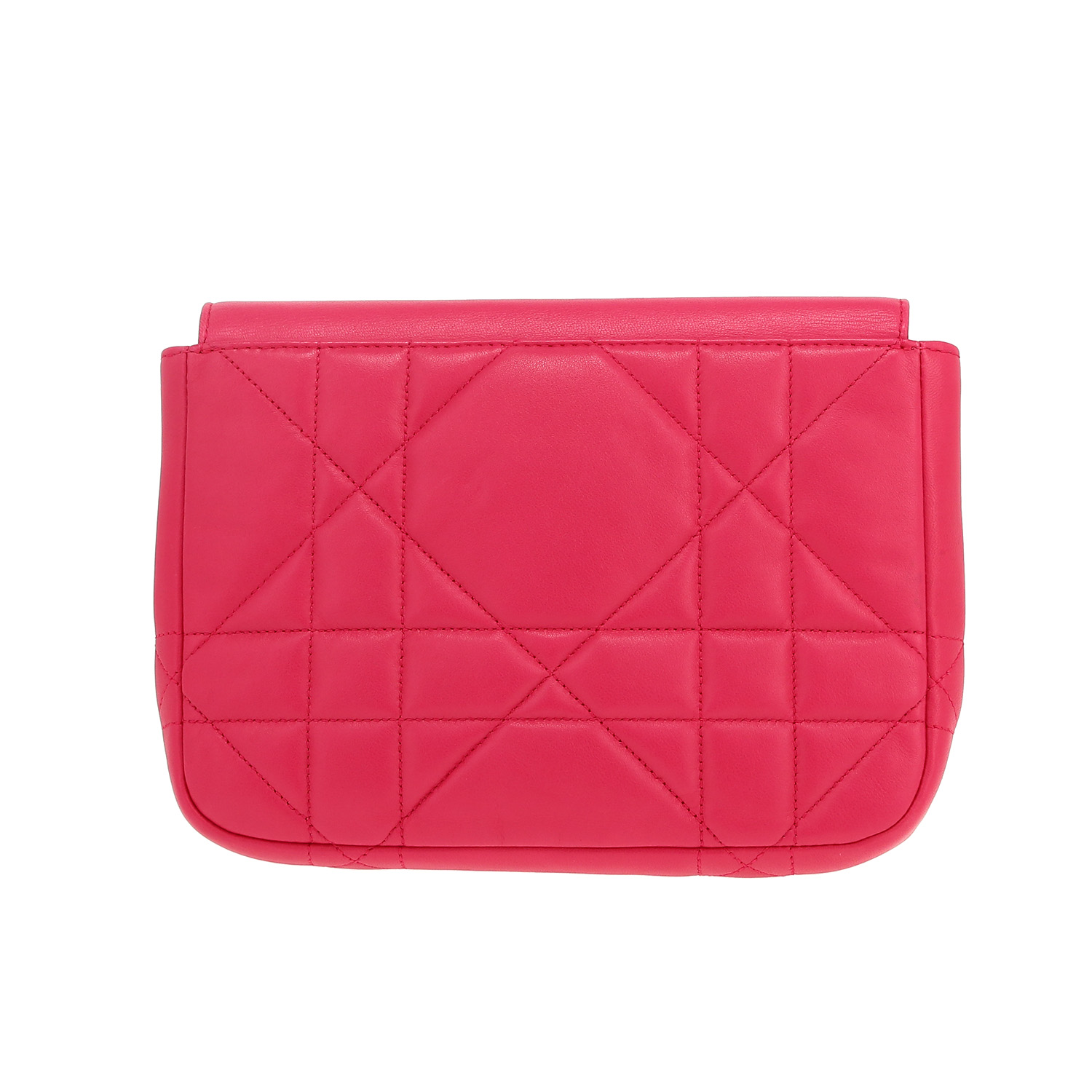 Dior Miss Dior Promenade shoulder bag in pink leather cannage - Detail D4