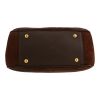 Sac porté épaule ou main Louis Vuitton  Audacieuse en cuir monogram empreinte marron et Veau velours marron - Detail D1 thumbnail
