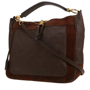 Sac porté épaule ou main Louis Vuitton  Audacieuse en cuir monogram empreinte marron et Veau velours marron