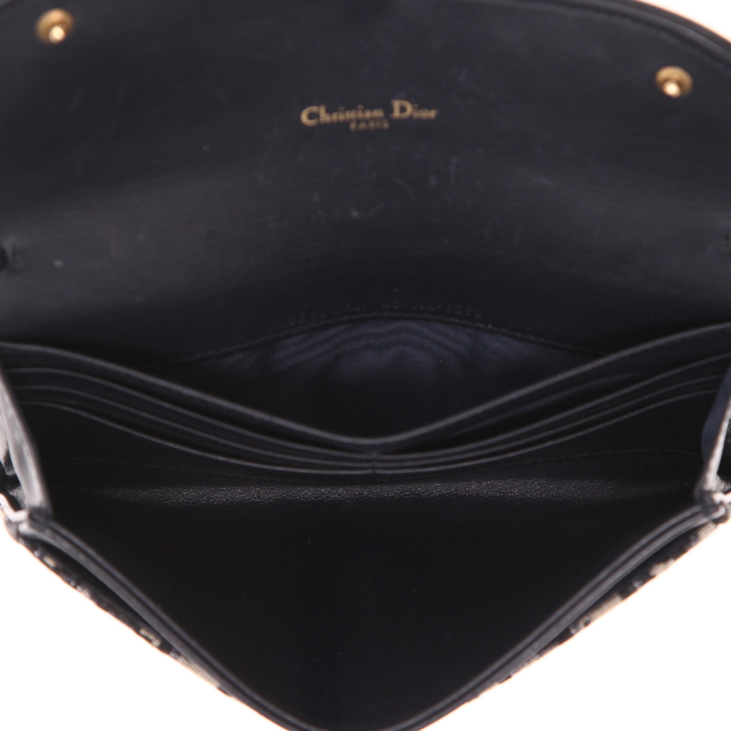 Borsa a tracolla Dior  Pochette Saddle in tessuto a monogramma Oblique blu - Detail D3