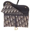 Bolso bandolera Dior  Pochette Saddle en lona Monogram Oblique azul - Detail D5 thumbnail