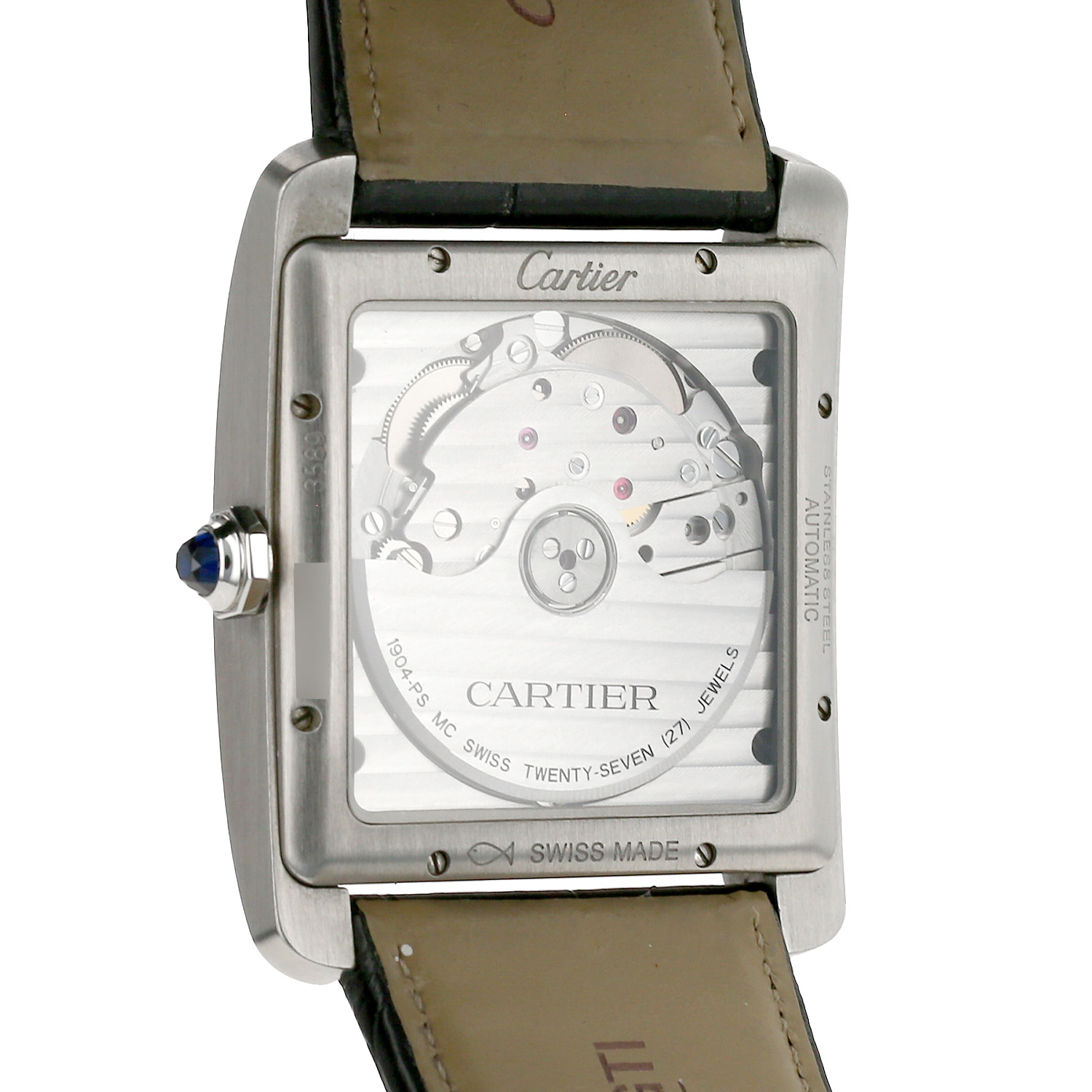 Montre Cartier Tank MC en acier Ref: Cartier - 3589  Vers 2014 - Detail D3