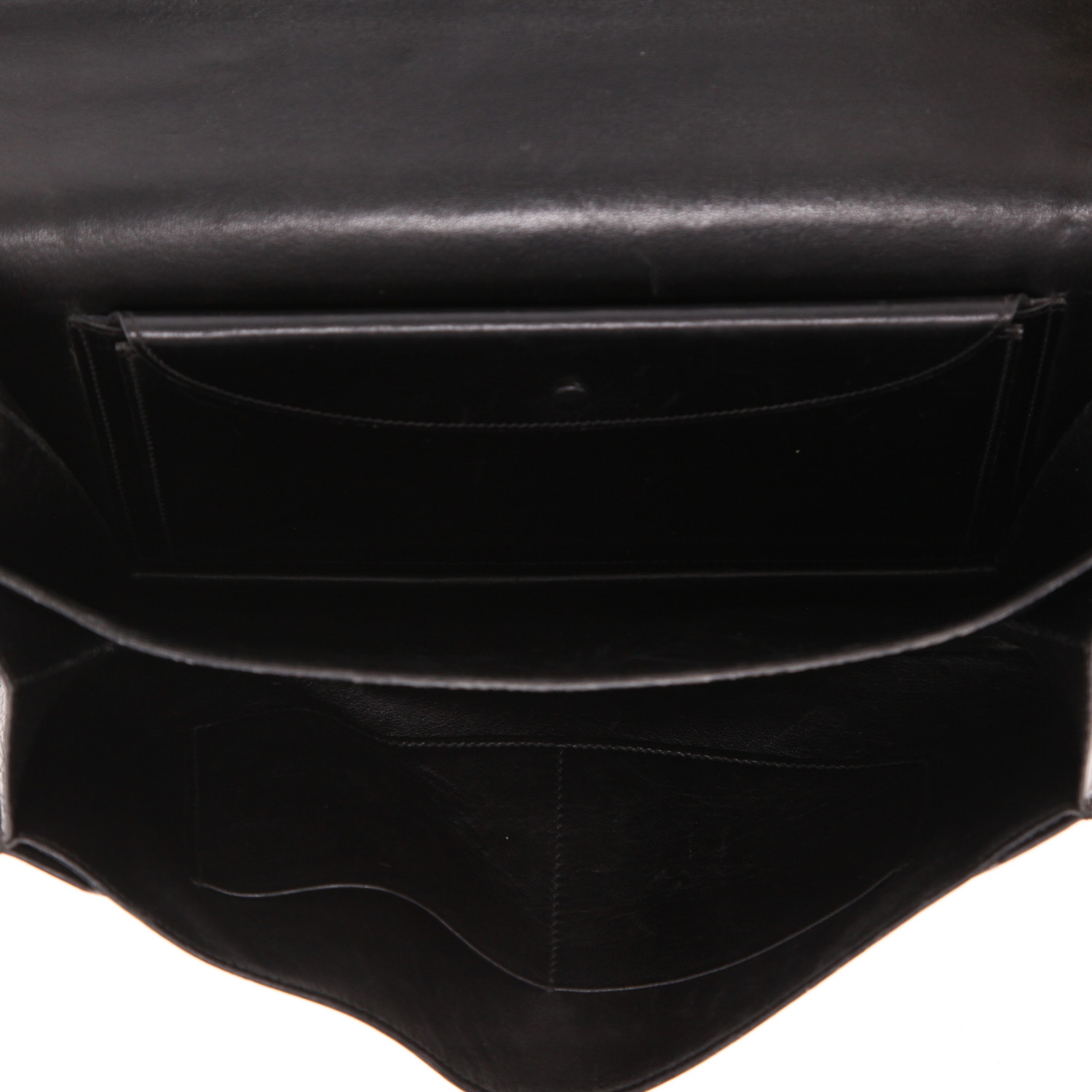Bolso de mano Hermès Cordeliere en cuero box negro - Detail D3
