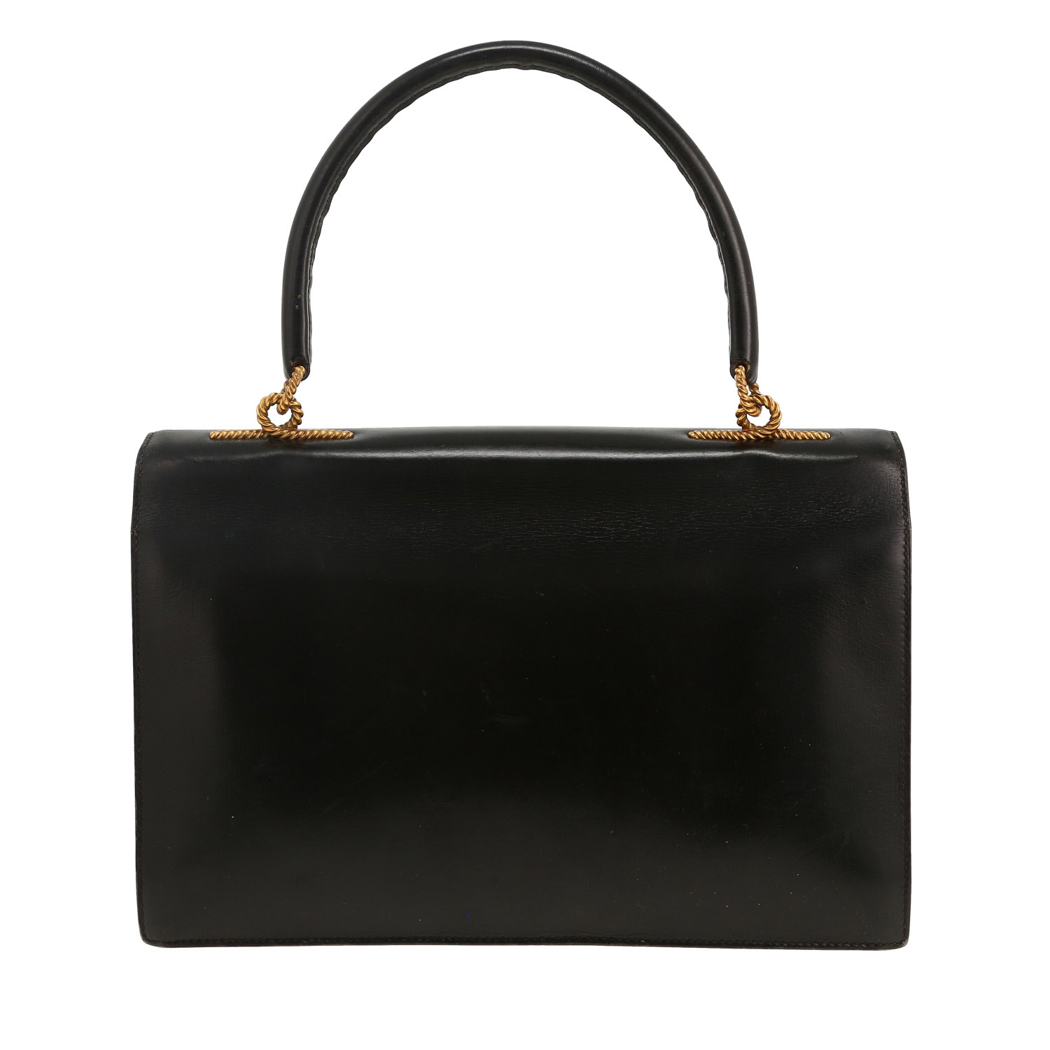 Borsa Hermès Cordeliere in pelle box nera - Detail D4