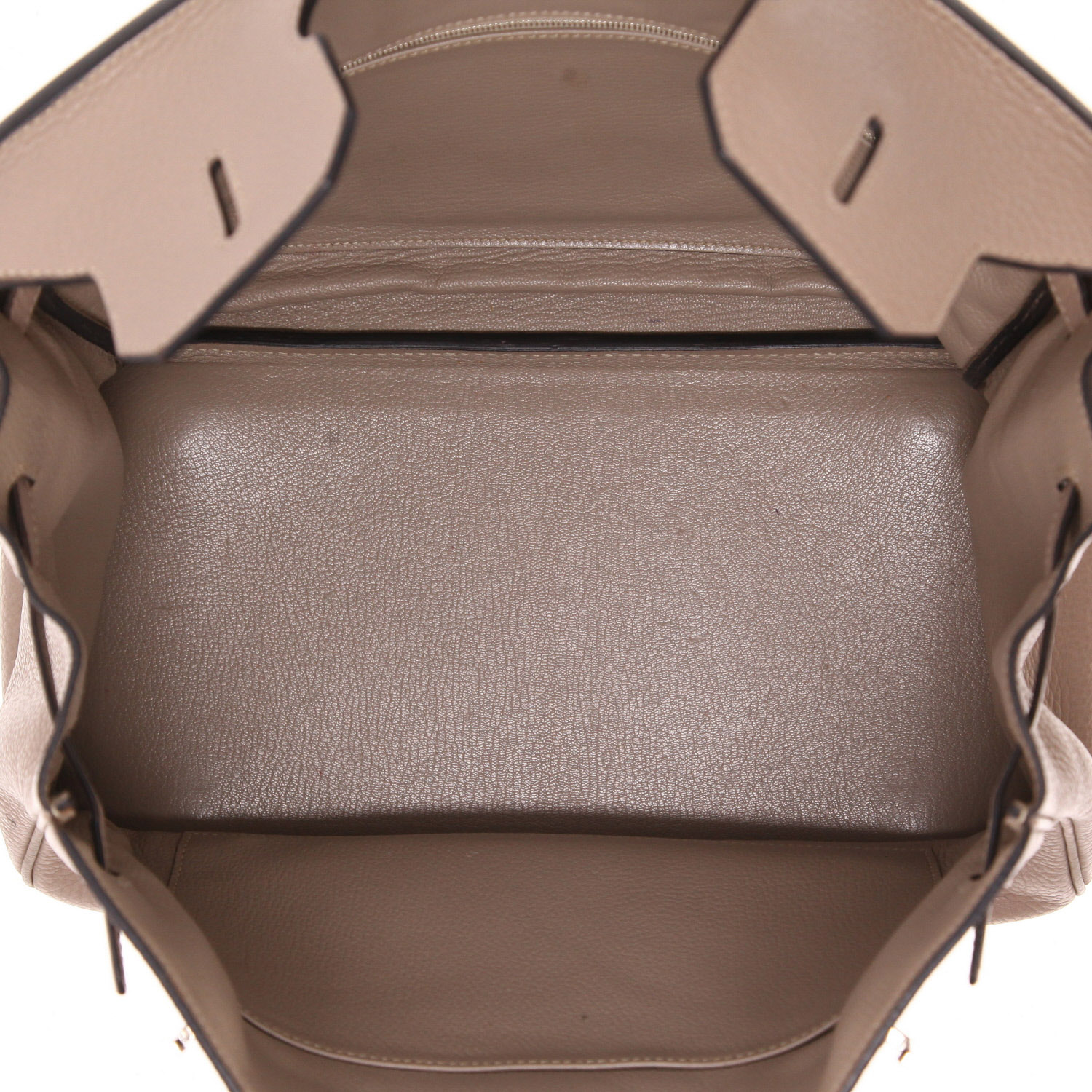 Hermès  Birkin 35 cm handbag  in tourterelle grey togo leather - Detail D3