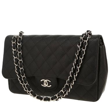 Bolso bandolera Chanel  Timeless Jumbo en cuero granulado acolchado negro