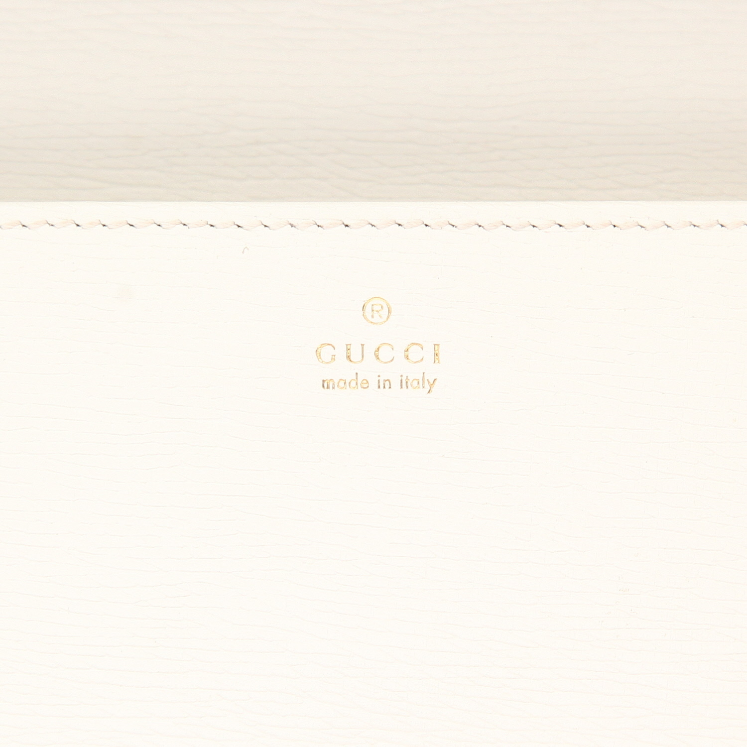 Sac bandoulière Gucci  1955 Horsebit en cuir blanc - Detail D2