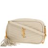 Bolso bandolera Saint Laurent  Mini Lou en cuero granulado blanco - 00pp thumbnail